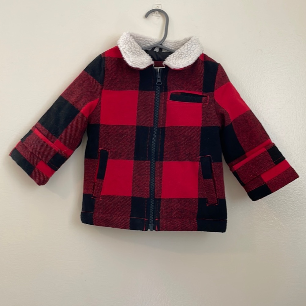 Baby boy buffalo check coat